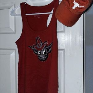 Texas longhorns hat and top.